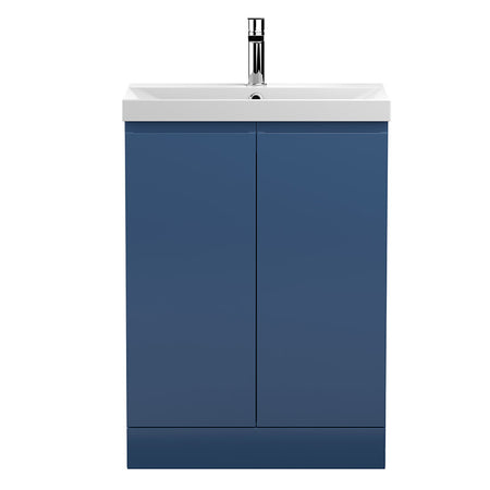 Hudson Reed Urban Floor Standing Double Door 600mm Vanity Unit & Thin-Edge Ceramic Basin (1 size, 5 colours) - Brand New Bathrooms