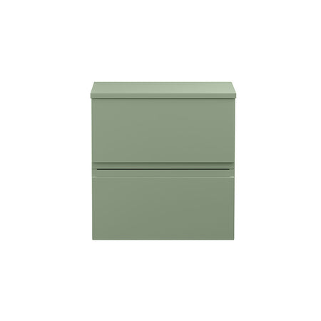 Hudson Reed Urban Wall Hung Double Drawer 500mm Vanity Unit with Matching Worktop (1 size, 4 colours) - Brand New Bathrooms
