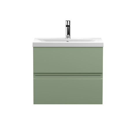Hudson Reed Urban Wall Hung Double Drawer 600mm Vanity Unit with Mid-Edge Ceramic Basin (1 size, 5 colours) - Brand New Bathrooms