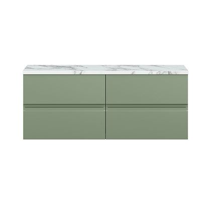 Hudson Reed Urban Wall Hung Four Drawer 1200mm Unit & Laminate Worktop (1 size, 5 colours) - Brand New Bathrooms