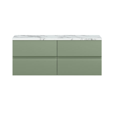 Hudson Reed Urban Wall Hung Four Drawer 1200mm Unit & Laminate Worktop (1 size, 5 colours) - Brand New Bathrooms