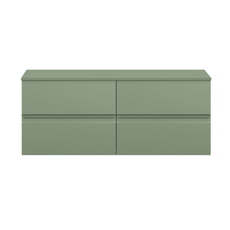 Hudson Reed Urban Wall Hung Four Drawer 1200mm Unit & Matching Worktop (1 size, 5 colours) - Brand New Bathrooms