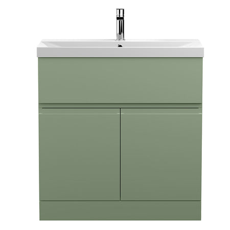 Hudson Reed Urban Floor Standing Double Door 800mm Vanity Unit with Thin-Edge Ceramic Basin (1 size, 5 colours) - Brand New Bathrooms
