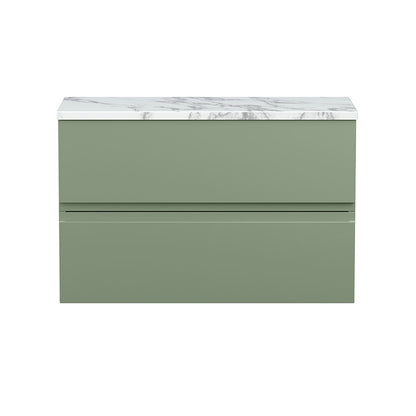 Hudson Reed Urban Wall Hung Double Drawer 800mm Unit & Laminate Worktop (1 size, 5 colours) - Brand New Bathrooms