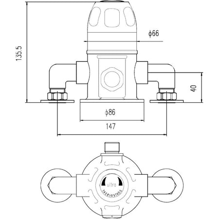 Nuie Commercial Exposed Sequential Shower Valve (2 sizes, Chrome) - Brand New Bathrooms