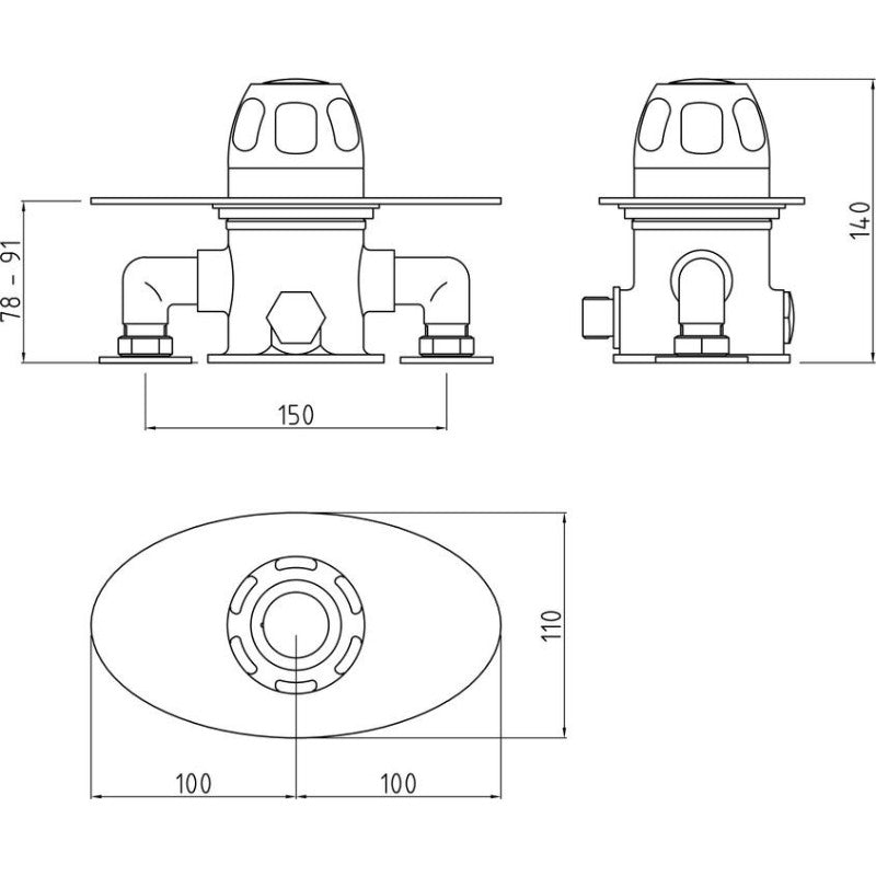 Nuie Commercial Sequential Thermostatic Shower Valve (2 sizes, Chrome) - Brand New Bathrooms