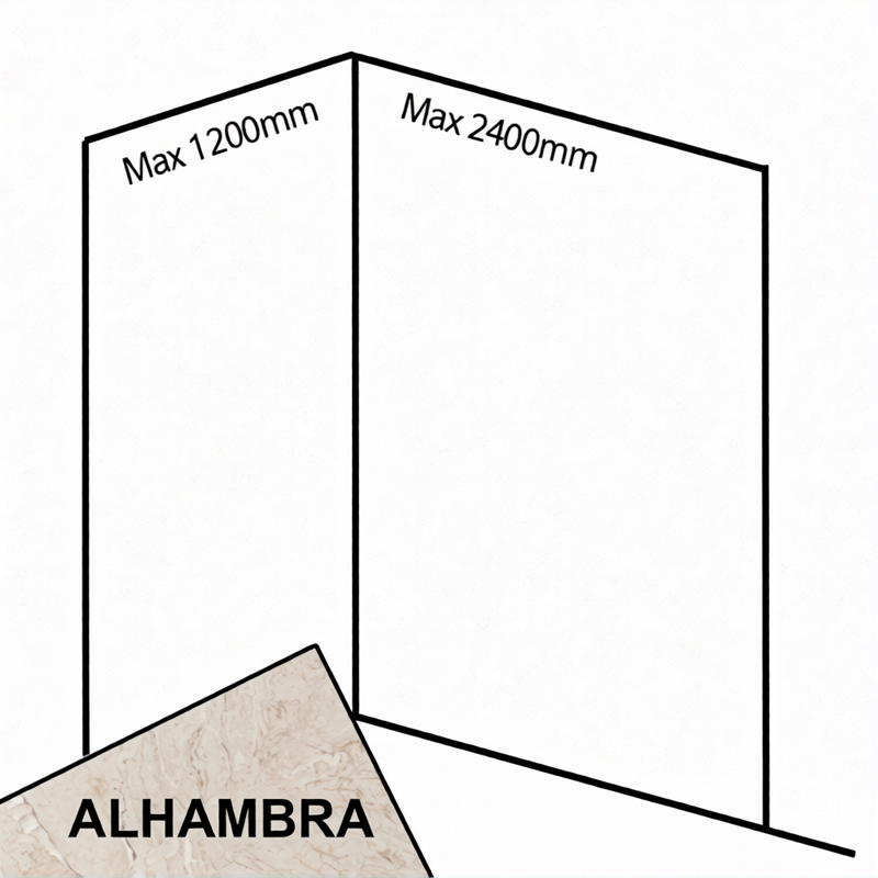 Bushboard Nuance Corner Pack C3 (for Shower Enclosures up to 2400mm) Alhambra - Brand New Bathrooms