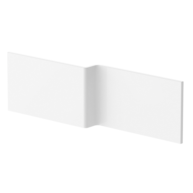 Nuie L-Shape Shower Bath Front Panel (2 sizes, White) - Brandnew Bathroom
