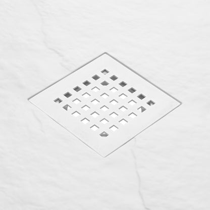 Brand New Bathrooms Polymer Anti-Slip Shower Tray (10 sizes, White)