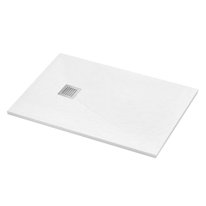 Brand New Bathrooms Polymer Anti-Slip Shower Tray (10 sizes, White)