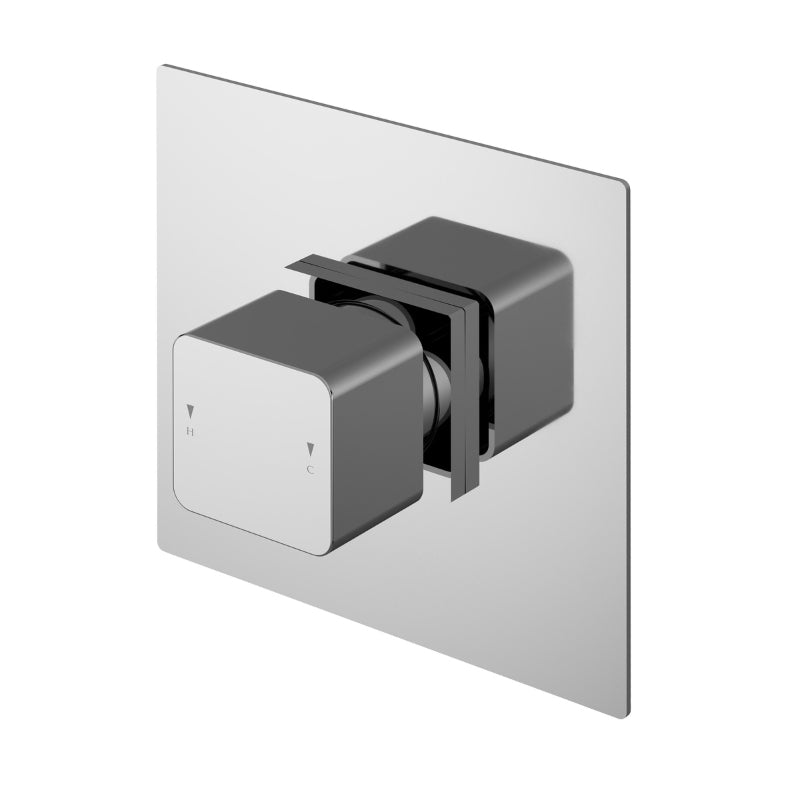 Nuie Windon Thermostatic Temperature Control Valve (1 size, Chrome) - Brand New Bathrooms
