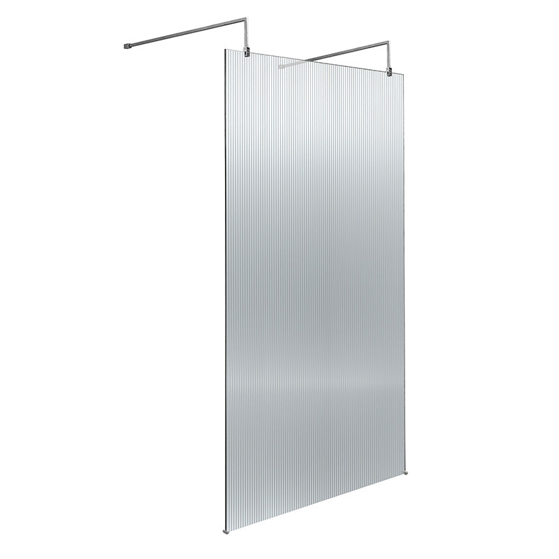 Nuie Fluted Wetroom Scren with Arms & Feet (3 sizes, 3 colours) - Brandnew Bathroom