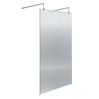Nuie Fluted Wetroom Scren with Arms & Feet (3 sizes, 3 colours) - Brandnew Bathroom