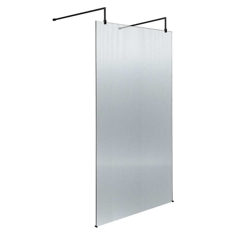 Nuie Fluted Wetroom Scren with Arms & Feet (3 sizes, 3 colours) - Brandnew Bathroom