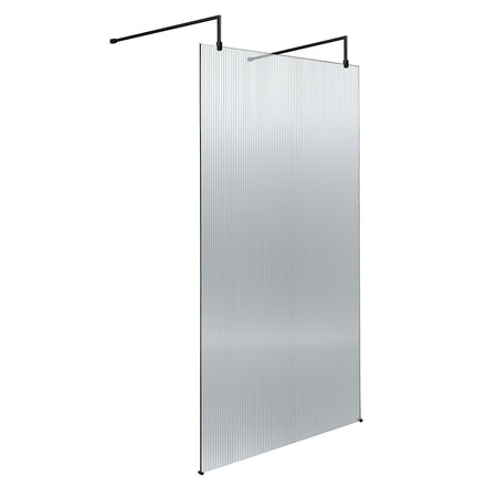 Nuie Fluted Wetroom Scren with Arms & Feet (3 sizes, 3 colours) - Brandnew Bathroom