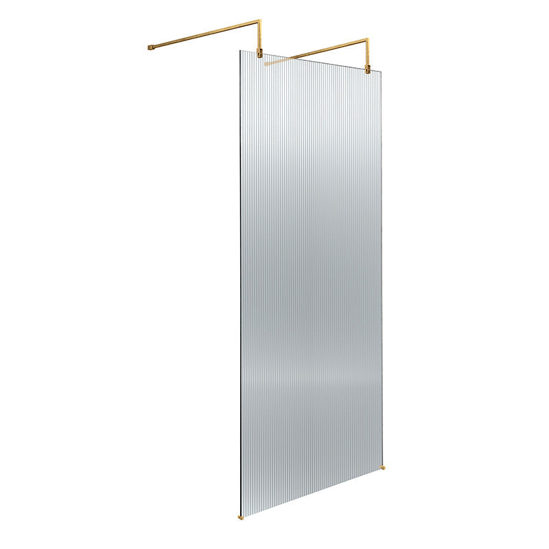 Nuie Fluted Wetroom Scren with Arms & Feet (3 sizes, 3 colours) - Brandnew Bathroom