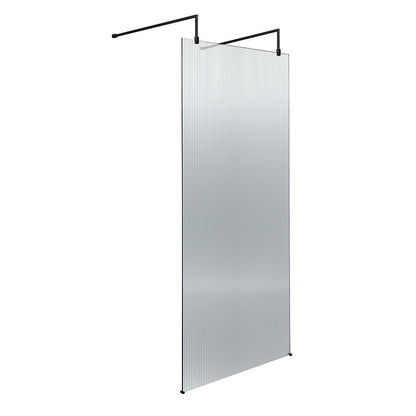 Nuie Fluted Wetroom Scren with Arms & Feet (3 sizes, 3 colours) - Brandnew Bathroom