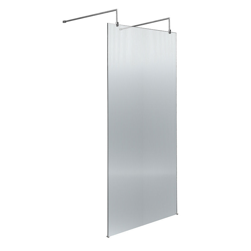 Nuie Fluted Wetroom Scren with Arms & Feet (3 sizes, 3 colours) - Brandnew Bathroom