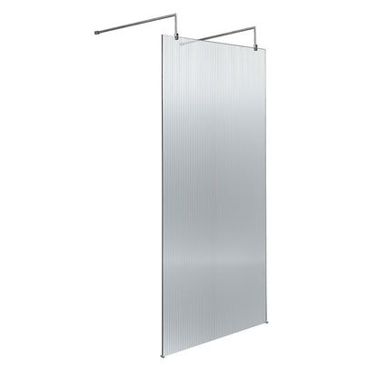 Nuie Fluted Wetroom Scren with Arms & Feet (3 sizes, 3 colours) - Brandnew Bathroom