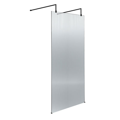 Nuie Fluted Wetroom Scren with Arms & Feet (3 sizes, 3 colours) - Brandnew Bathroom