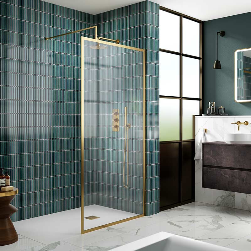 Nuie Full Outer Frame Wetroom Screen (7 sizes, 2 colours) - Brandnew Bathroom