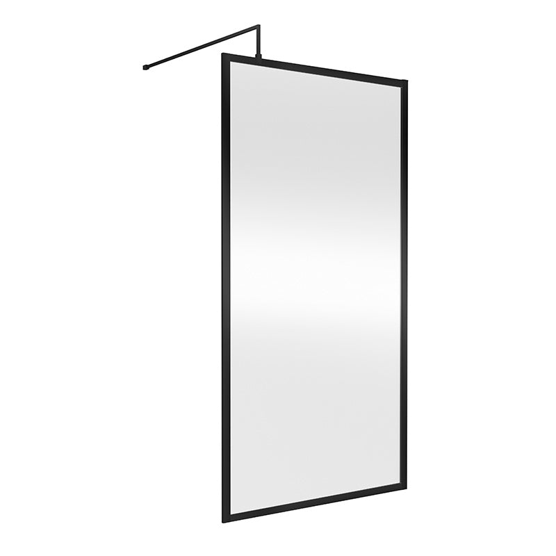 Nuie Full Outer Frame Wetroom 8mm Toughened Safety Glass Screen (8 sizes, 2 colours) -Brandnew Bathroom