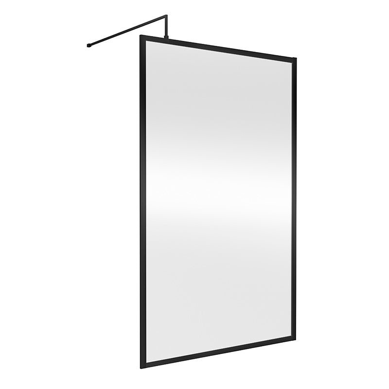 Nuie Full Outer Frame Wetroom 8mm Toughened Safety Glass Screen (8 sizes, 2 colours) -Brandnew Bathroom