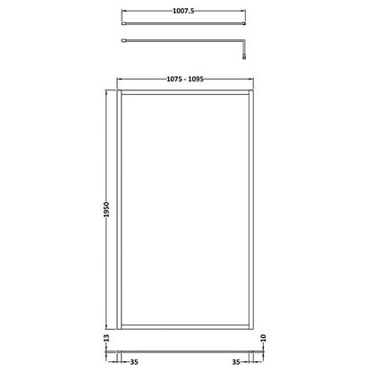 Nuie Full Outer Frame Wetroom Screen (7 sizes, 2 colours) - Brandnew Bathroom
