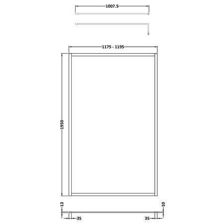 Nuie Full Outer Frame Wetroom Screen (7 sizes, 2 colours) - Brandnew Bathroom