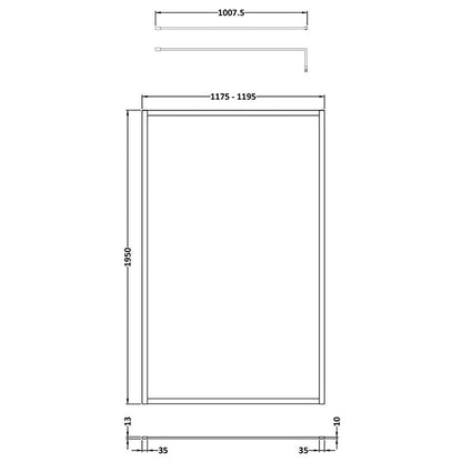 Nuie Full Outer Frame Wetroom Screen (7 sizes, 2 colours) - Brandnew Bathroom