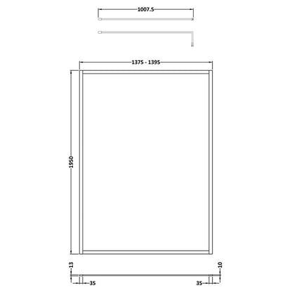 Nuie Full Outer Frame Wetroom Screen (7 sizes, 2 colours) - Brandnew Bathroom