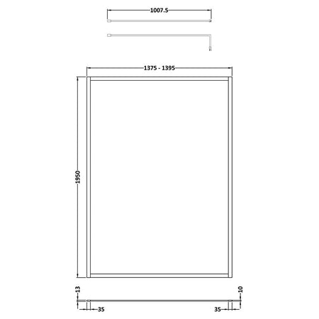 Nuie Full Outer Frame Wetroom Screen (7 sizes, 2 colours) - Brandnew Bathroom