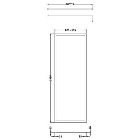 Nuie Full Outer Frame Wetroom Screen (7 sizes, 2 colours) - Brandnew Bathroom