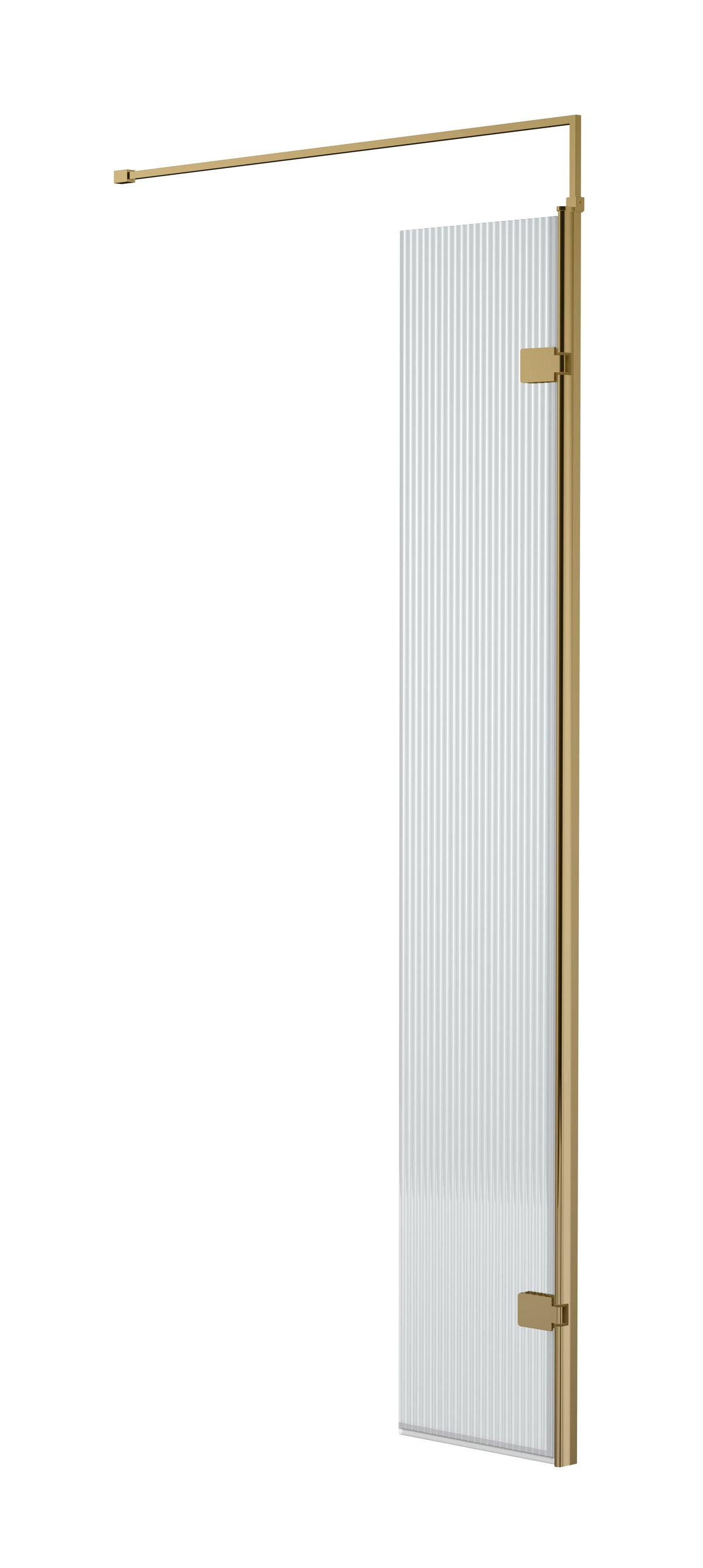 Nuie 300mm Fluted Hinged Screen with Support Bar (1 size, 3 colours)  - Brandnew Bathroom