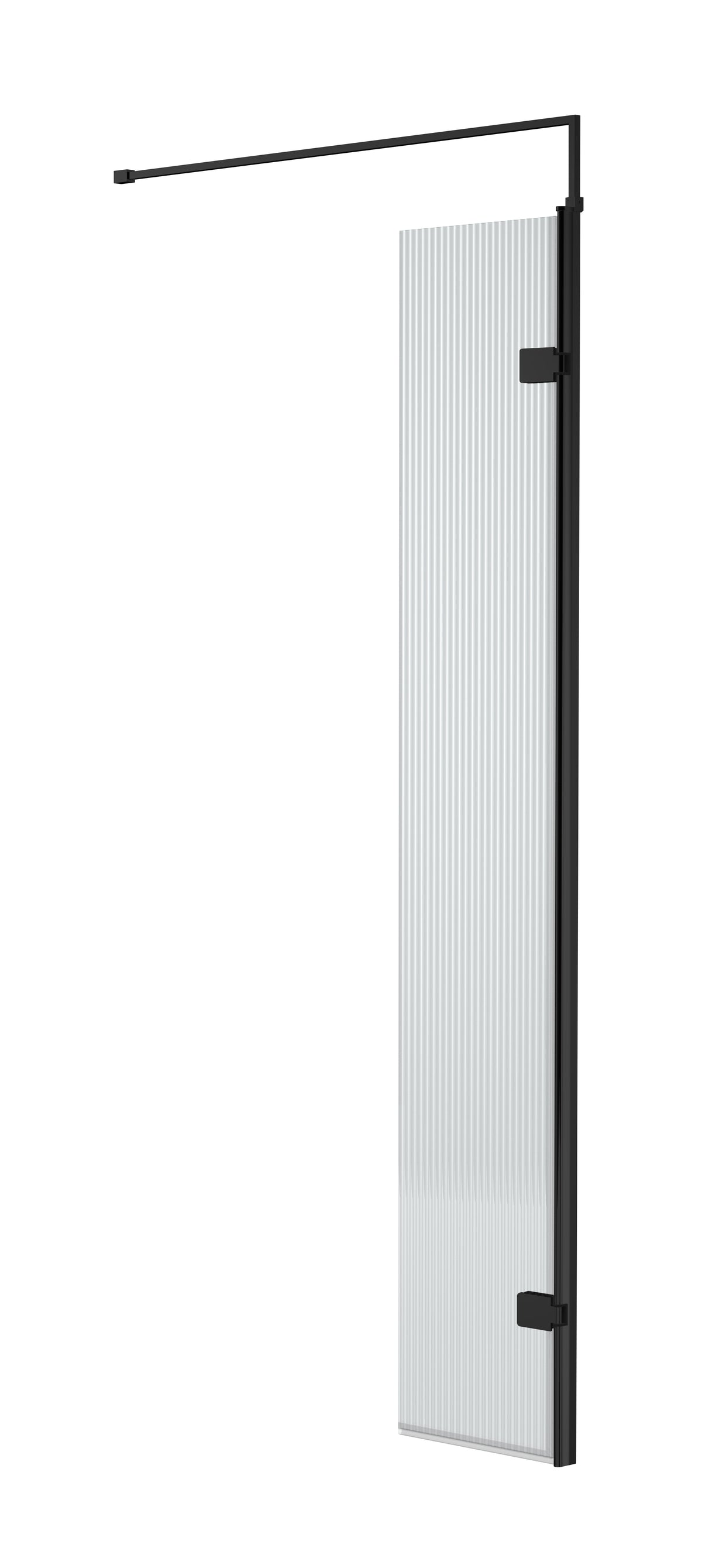 Nuie 300mm Fluted Hinged Screen with Support Bar (1 size, 3 colours)  - Brandnew Bathroom