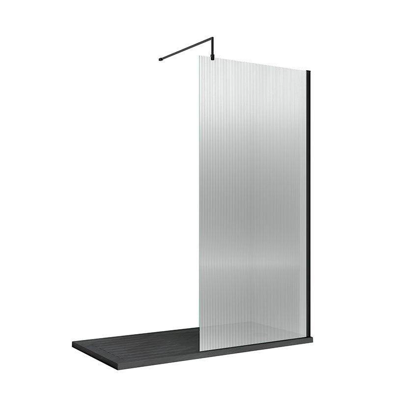 Nuie Fluted Wetroom Screen Including Support Bar (1 size, 3 colours) - Brandnew Bathroom