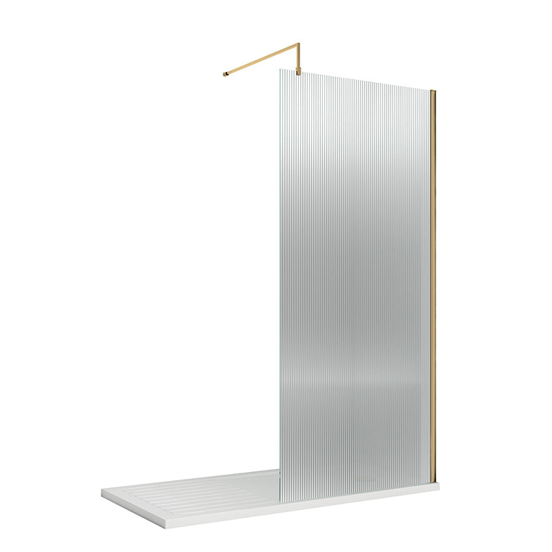 Nuie Fluted Wetroom Screen Inc' Bar (1 size, 3 colours) - Brandnew Bathroom