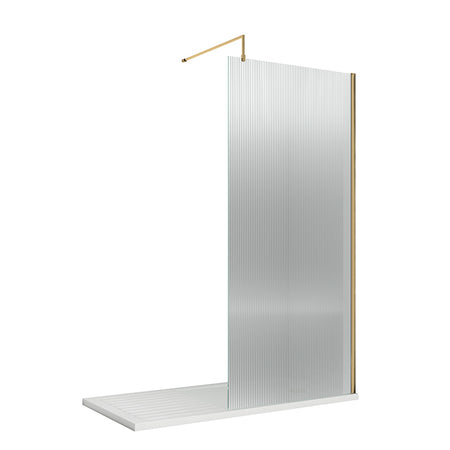 Nuie Fluted Wetroom Screen Inc' Bar (1 size, 3 colours) - Brandnew Bathroom