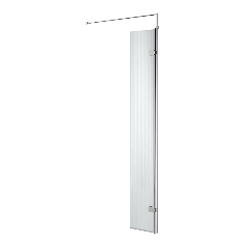 Nuie Fluted Hinged Screen with Support Bar (3 colours) - Brandnew Bathroom