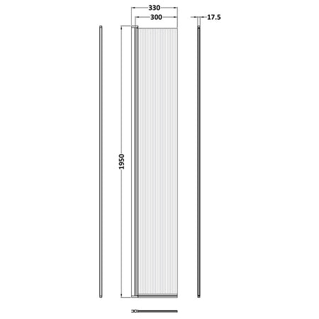 Nuie Fluted Hinged Flipper Screen (3 colours) - Brandnew Bathroom