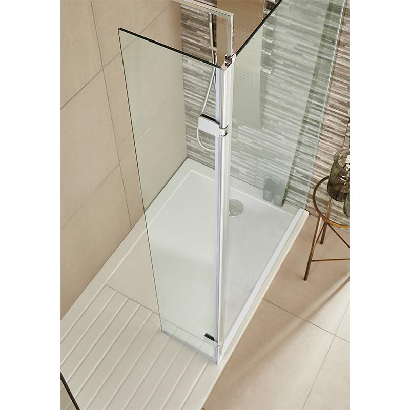Nuie Wetroom Hinged Screen (2 sizes, Chrome) - Brandnew Bathroom