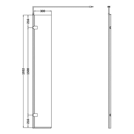 Nuie Wetroom Swing Screen (3 colours) - Brandnew Bathroom