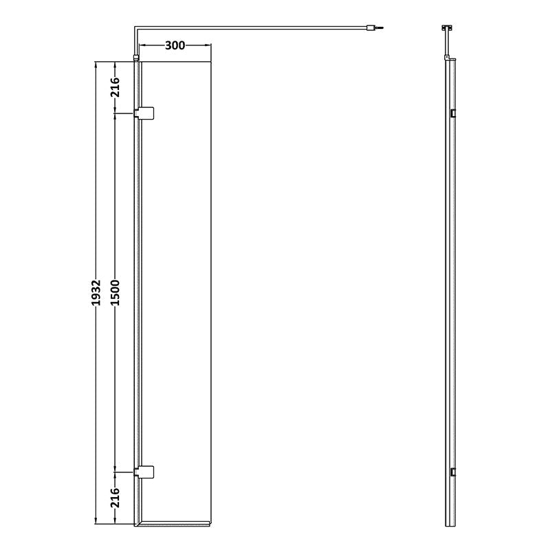 Nuie Wetroom Swing Screen (3 colours) - Brandnew Bathroom