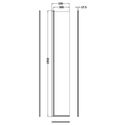 Nuie Hinged Flipper Screen (3 colours) - Brandnew Bathroom
