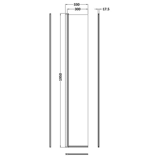 Nuie Hinged Flipper Screen (3 colours) - Brandnew Bathroom