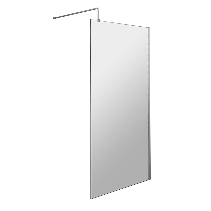 Nuie Wetroom Screen & Support Bar (7 sizes, Polished Chrome) - Brandnew Bathroom