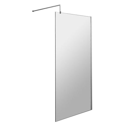 Nuie Wetroom Screen & Support Bar (7 sizes, Polished Chrome) - Brandnew Bathroom