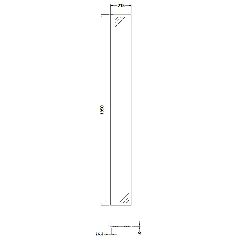 Nuie Wetroom Return Screen (3 colours) - Brandnew Bathroom