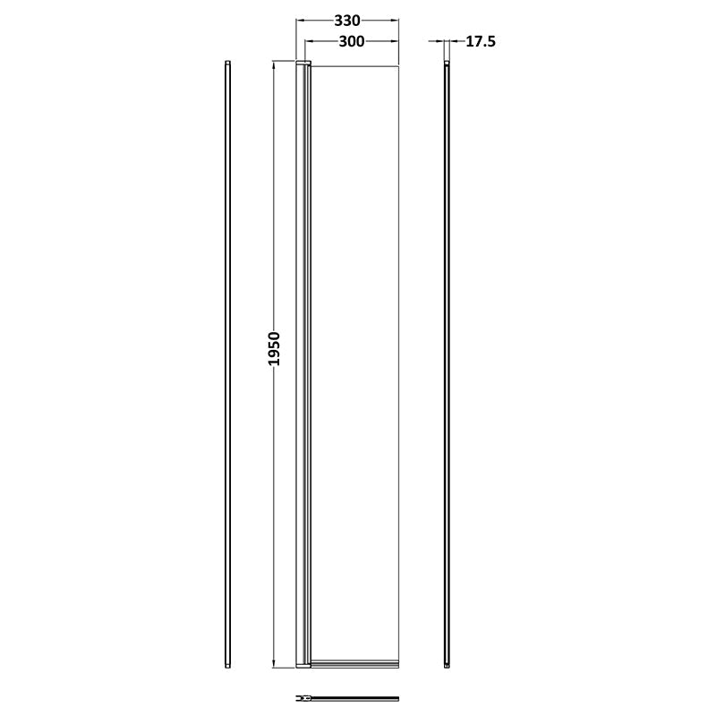 Nuie Hinged Flipper Screen (3 colours) - Brandnew Bathroom