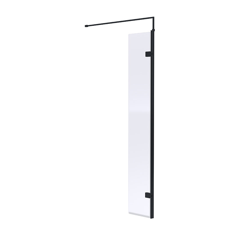 Nuie Wetroom Swing Screen (2 sizes, Matt Black) - Brandnew Bathroom